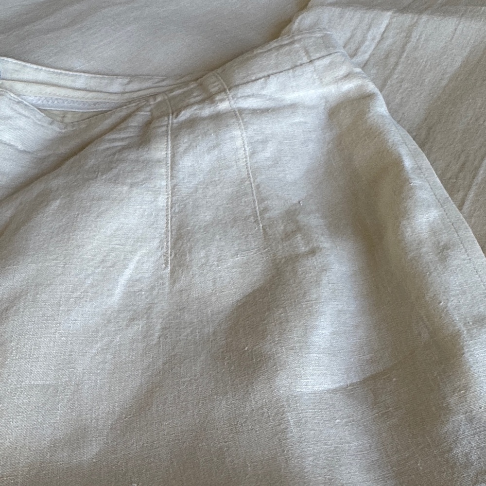 J. Jill Ivory Wide Leg Linen-Blend Pants - Picture 8 of 10